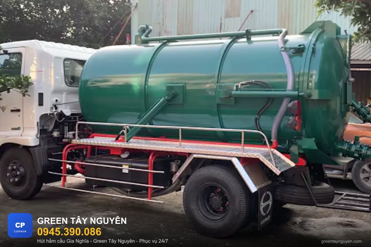 Xe hút hầm cầu chuyên dụng phục vụ TP. Gia Nghĩa, Đắk Nông - Green Tây Nguyên 0945.390.086