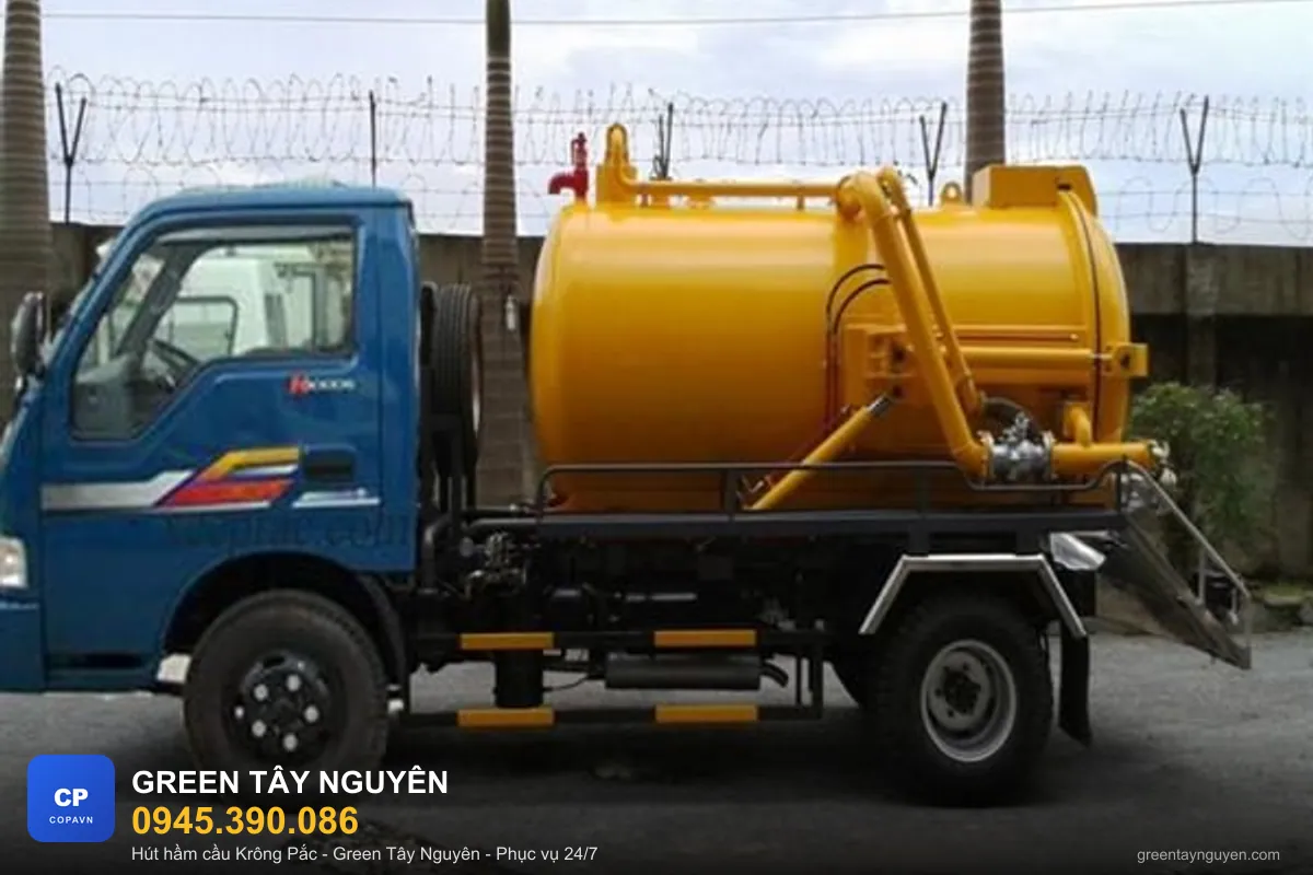Xe hút hầm cầu chuyên dụng phục vụ H. Krông Pắc, Đắk Lắk - Green Tây Nguyên 0945.390.086