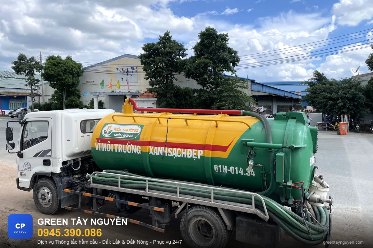 Thiết bị Thông tắc hầm cầu - Bể phốt chuyên dụng tại tỉnh Đắk Nông - Green Tây Nguyên 0945.390.086